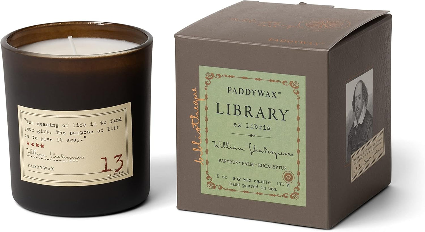 Paddywax Scented Candles - Library Edition - William Shakespeare