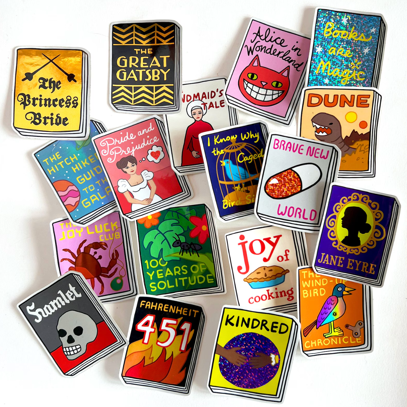 Book-Themed Stickers